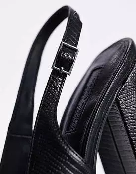 Черные туфли на высоком каблуке на платформе Topshop Delilah