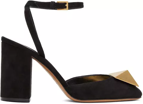 Черные туфли на высоком каблуке с заклепками Valentino Garavani