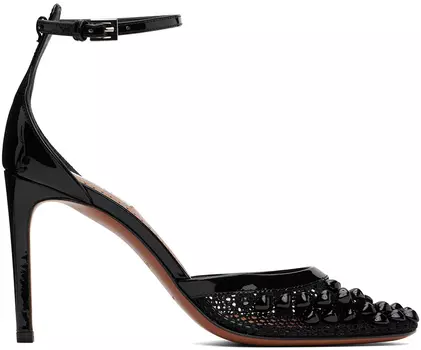 Черные туфли на высоком каблуке в сетку ALAA, Noir