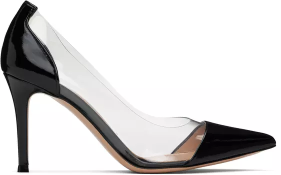 Черные туфли Plexi 85 Gianvito Rossi, черный/прозрачный