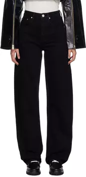 Черные удлиненные джинсы-бочонки FRAME