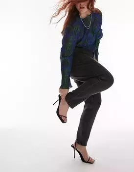Черные удобные эластичные джинсы Topshop