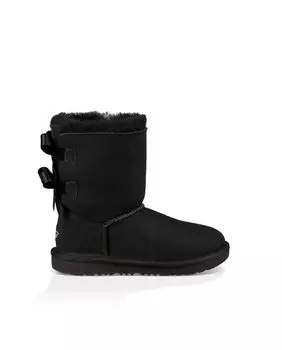 Черные угги для девочек с двойным бантом UGG, черный