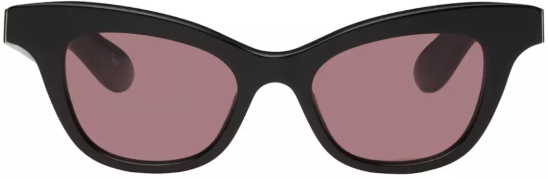 Черные угловатые солнцезащитные очки McQueen Alexander McQueen