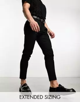 Черные укороченные брюки скинни ASOS DESIGN