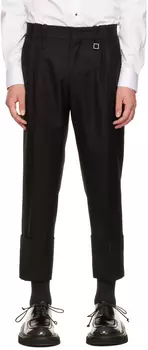 Черные укороченные брюки Wooyoungmi