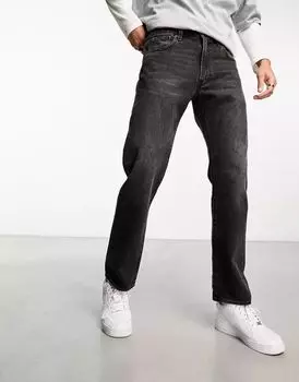 Черные укороченные джинсы прямого кроя Levi's 551z Authentic