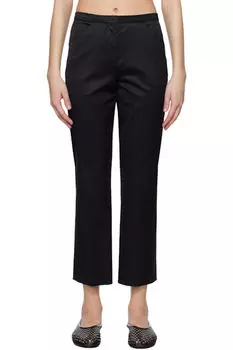 Черные укороченные прямые брюки TOTEME