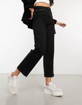 Черные укороченные прямые джинсы ASOS DESIGN