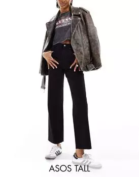Черные укороченные прямые джинсы ASOS DESIGN Tall
