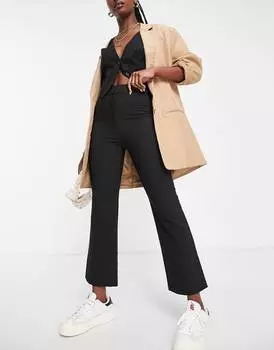 Черные укороченные узкие брюки ASOS DESIGN