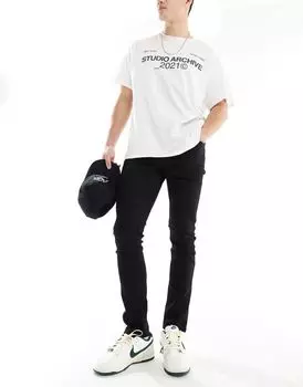 Черные узкие эластичные джинсы Only & Sons
