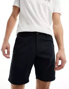 Черные узкие эластичные шорты чинос ASOS DESIGN