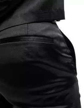 Черные узкие атласные брюки ASOS
