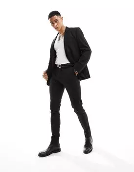Черные узкие брюки ASOS DESIGN
