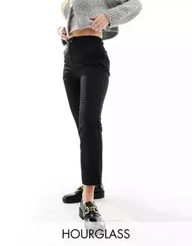 Черные узкие брюки длиной до щиколотки ASOS Hourglass