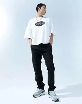 Черные узкие брюки карго ASOS