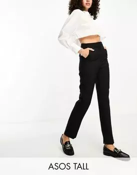 Черные узкие брюки-сигареты ASOS DESIGN Tall