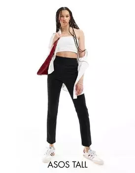 Черные узкие брюки-сигареты ASOS DESIGN Tall