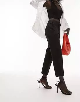Черные узкие брюки-сигареты Topshop Tailoring