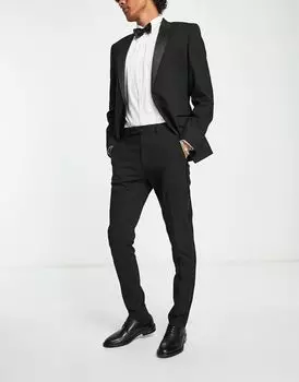 Черные узкие брюки-смокинг ASOS DESIGN