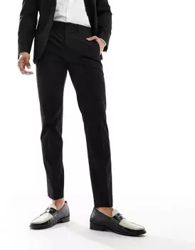 Черные узкие брюки-смокинг ASOS DESIGN