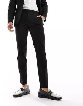 Черные узкие брюки-смокинг ASOS DESIGN