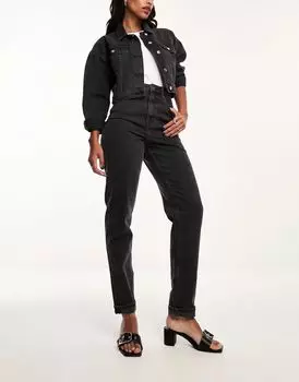 Черные узкие джинсы Mom ASOS
