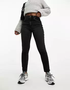 Черные узкие джинсы Mom ASOS DESIGN Hourglass