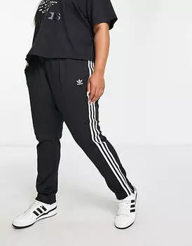 Черные узкие джоггеры adidas Originals Plus Adicolor