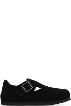 Черные узкие лондонские мокасины Birkenstock
