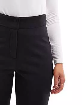 Черные узкие лыжные брюки с завышенной талией и стременами ASOS Ski Hourglass