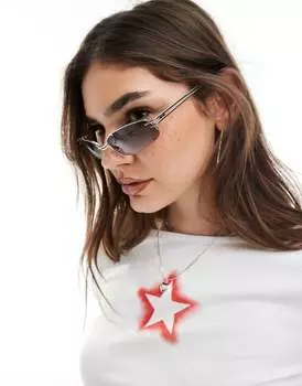 Черные узкие металлические солнцезащитные очки AIRE helix