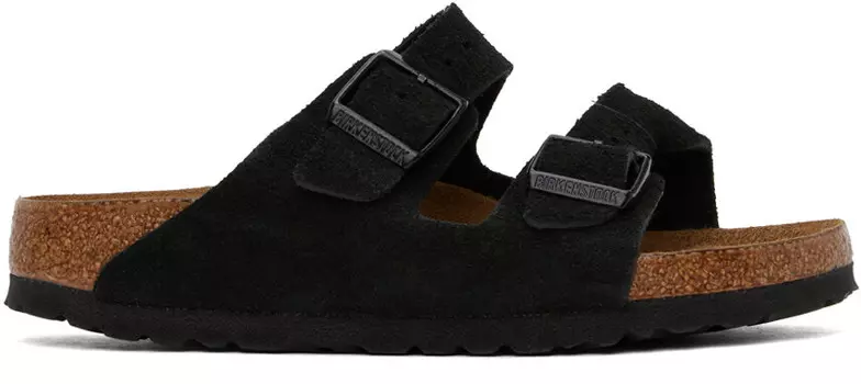 Черные узкие сандалии Arizona с мягкой стелькой Birkenstock