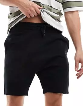 Черные узкие шорты ASOS DESIGN