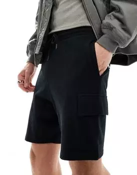 Черные узкие шорты карго ASOS DESIGN