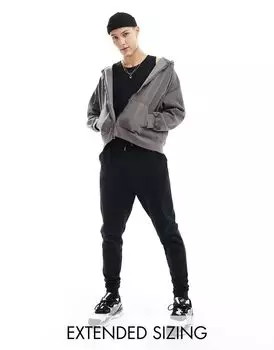 Черные узкие спортивные брюки ASOS DESIGN