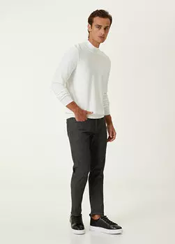 Черные узкие спортивные брюки из мягкой фланели с фактурной текстурой Beymen