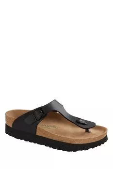 Черные веганские босоножки на платформе Papillio Gizeh Birkenstock, черный
