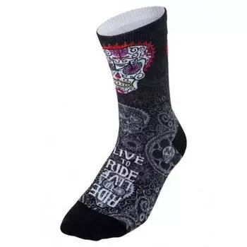 Черные велосипедные носки «День живых людей» CYCOLOGY, цвет negro