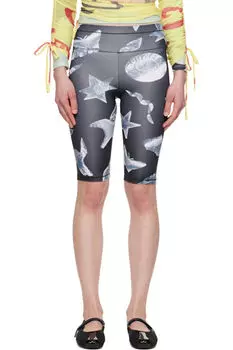 Черные велосипедные шорты Workshop Chopova Lowena