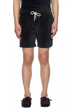Черные велюровые шорты OAS