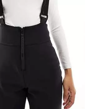 Черные водоотталкивающие комбинезоны с завышенной талией ASOS Ski Petite