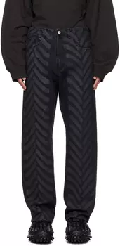 Черные вощеные джинсы KANGHYUK