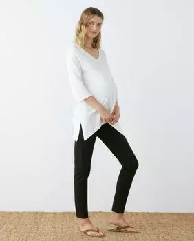 Черные вязаные леггинсы для беременных Southern Cotton, черный