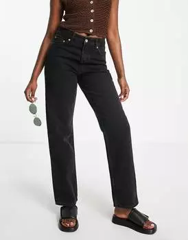 Черные выбеленные джинсы Topshop Dad