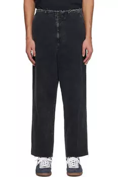 Черные выцветшие джинсы MM6 Maison Margiela