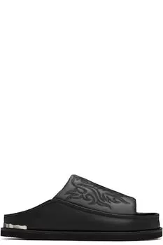 Черные вышитые сандалии Toga Virilis