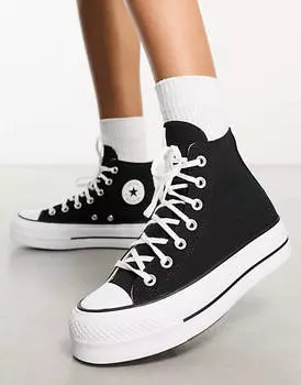Черные высокие кроссовки на платформе Converse Chuck Taylor All Star Lift