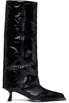 Черные высокие сапоги Morgan Fold Over Miista